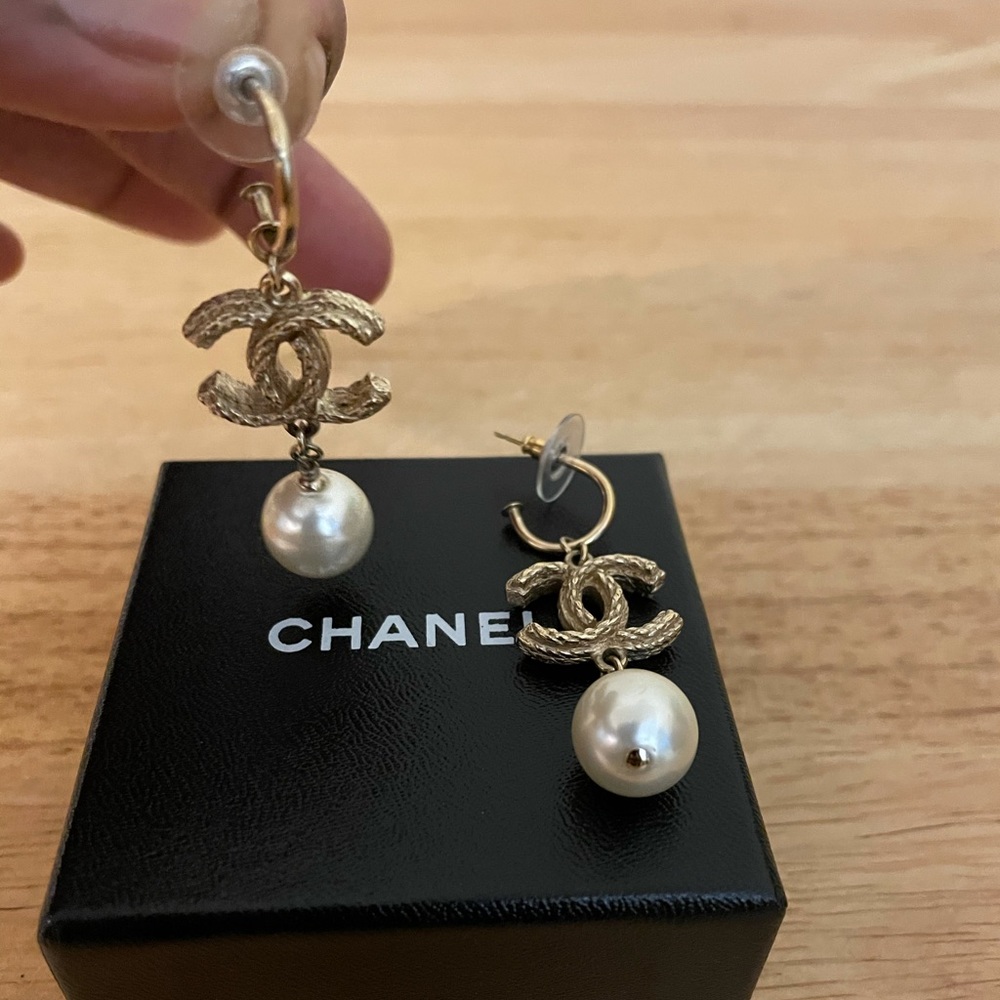 Chanel Pearl Earrings